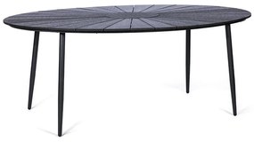 Súprava 4 ratanových jedálenských stoličiek Sofia a čierneho stola Marienlist - Bonami Essentials