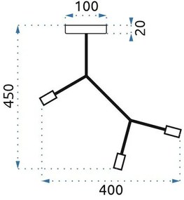 Toolight - Stropné svietidlo 3x27 APP736-3C, čierna, OSW-08793