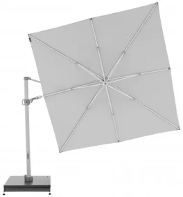 Knirps KNIRPS 320 x 320 cm - luxusný výkyvný záhradný slnečník s bočnou tyčou : Farba slnečníka - Světle šedá
