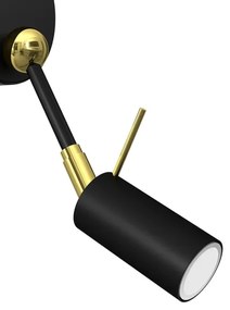 Nástenné bodové svietidlo IRIS 1xGU10/MR11/40W/230V čierna/zlatá