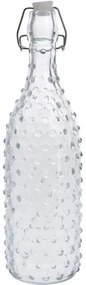 Sklenená fľaša s clip uzáverom Dots 1 l