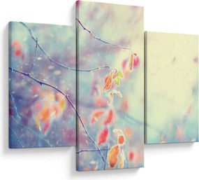 Obraz - Lístky v ľade (90x60 cm)