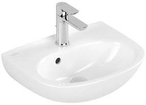 VILLEROY &amp; BOCH O.novo závesné umývadielko s otvorom, s prepadom, 450 x 360 mm, biela alpská, s povrchom CeramicPlus, 434045R1