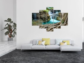 Obraz - Rieka s vodopádmi (150x105 cm)
