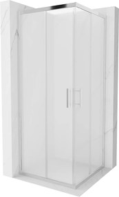 Mexen RIO - Štvorcový sprchovací kút 80x80 cm, matná, 860-080-080-01-30