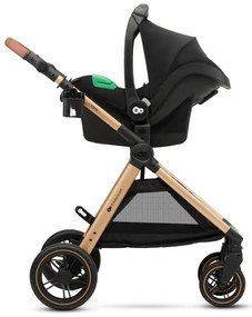 KINDERKRAFT - Kombinovaný kočík 3v1 ESME Pure black + autosedačka MINK PRO