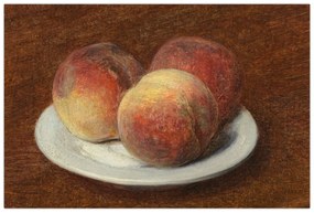 Obraz - Henri Fantin-Latour, Three Peaches on a Plate, reprodukcia (90x60 cm)