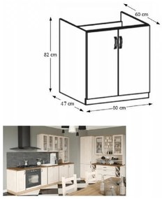 Dolná kuchynská skrinka pod drez Regnar D80Z. Vlastná spoľahlivá doprava až k Vám domov. 788739
