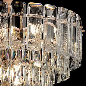 Toolight Toolight, krištáľové závesné svietidlo 50cm, 7xE14, G056-CP, zlatá, OSW-08990