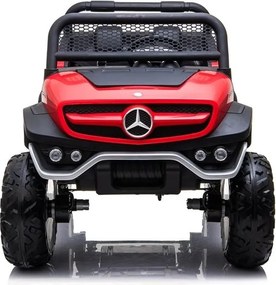 LEAN CARS Mercedes Unimog Červený automobil na batérie