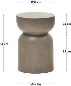 Okrúhly záhradný odkladací stolík ø 32 cm Garbet – Kave Home