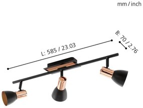 Eglo 94586 - LED bodové svietidlo BARNHAM 3xGU10/3,3W/230V