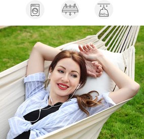 SONGMICS Hojdacia sieť so stojanom Gillo béžová