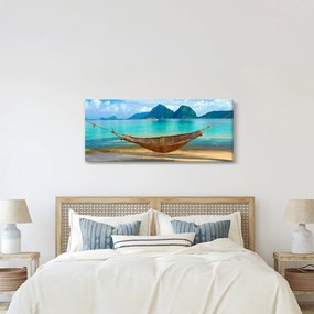 Obrázok hojdacej siete na pláži 3 (120x50 cm)