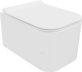 Mexen ELIS Rimless misa závesná so sedátkom voľne-padajúcim, 52 x 34,5 cm, biela, 30910700