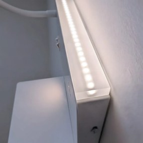 Nástenné LED svietidlo Shelf, 1x LED 4+5+2w, 4000k, w, vypínač