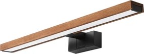 BRILAGI-LED Kúpeľňové osvetlenie zrkadla 3v1 WOODY MIRROR LED/12W/230V 60 cm IP44 čierna/dub