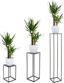STOJAN NA KVETINÁČ SIMPLE 130X24X24 CM ČIERNA