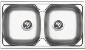 Nerezový drez Sinks Okio 780V Duo 0,5 mm matný