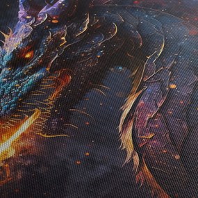 Obraz - Drak pľuvajúce plamene (120x50 cm)