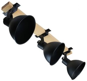 Bodové svietidlo 3xE27/40W/230V čierna