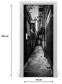 Fototapeta samolepiace na dvere mestské uličky 85x205 cm