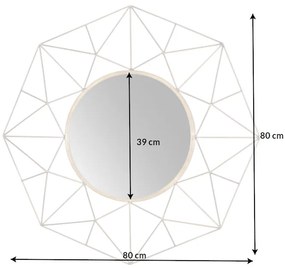 Zrkadlo Diamond 90cm mosadz