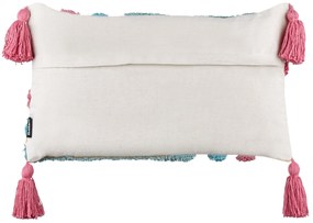 Sada 2 všívaných bavlnených vankúšov so strapcami 30 x 50 cm viacfarebná DOLICHOS Beliani