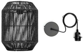 Aigostar - Luster na lanku 1xE27/60W/230V čierna