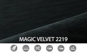 Manželská posteľ Boxspring 140 cm Lupin (čierna) (s matracom a úl. priestorom). Vlastná spoľahlivá doprava až k Vám domov. 1043410