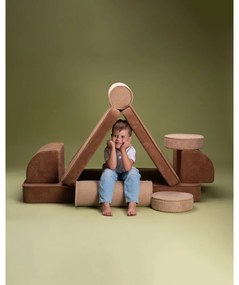 Hnedá menčestrová detská pohovka 132 cm Settee – Wigiwama