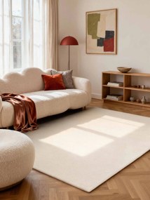 ELLE Decoration, Kusový koberec Puristic Knots 106318 Natural White z kolekce Elle, 200x290, biela, obývacia izba