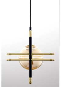 Jupiter 2027 - Luster na lanku FIORI 3xG9/10W/230V čierna/zlatá/béžová