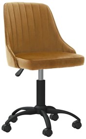 Otočná kancelárska stolička hnedá zamatová