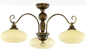BRILAGI - Prisadený luster MOLLERO 3xE27/15W/230V pr. 84 cm bronz/patina