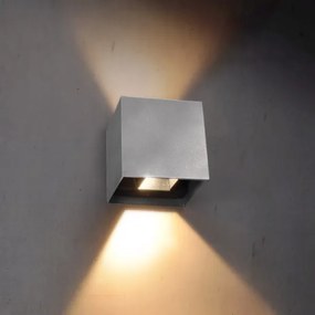 Brilagi - LED Vonkajšie nástenné svietidlo CUBE LED/6W/230V šedá IP54