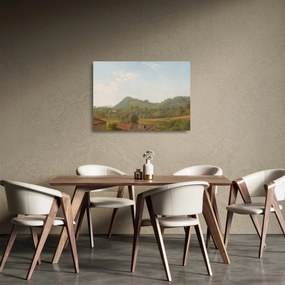 Sklenený obraz - Simon Denis,  View Near Naples, reprodukcia (70x50 cm)