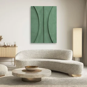 Gario Obraz na plátne Zelený geometrický reliéf Rozmery: 40 x 60 cm