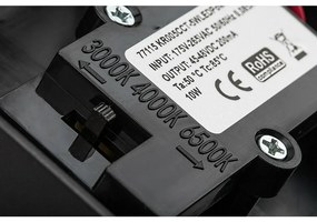 Rabalux 77115 vonkajšie nástenné LED svietidlo Zaragoza, so senzorom, 9W, IP54, čierna