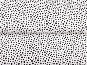 Biante Detské bavlnené posteľné obliečky do postieľky Sandra SA-310 Čierne hviezdičky na bielom Do postieľky 100x135 a 40x60 cm