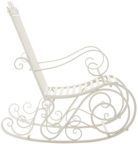 Kovové hojdacie kreslo Smile - Biela