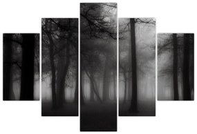Obraz - Les v hmle (150x105 cm)