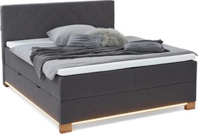 XXXLutz BOXSPRINGOVÁ POSTEĽ, 180/200 cm, antracitová Xora - Postele - 000101010802