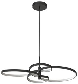 LED luster na lanku RIBBON LED/37W/230V 4000K čierna