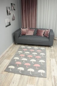 Detský koberec SLIM 9998 sivý / viacfarebný