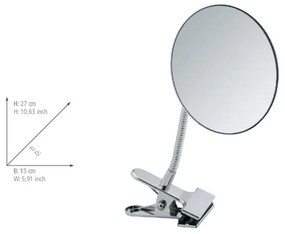 WENKO 22195100 - Kozmetické zrkadlo CLIP 15x27 cm lesklý chróm