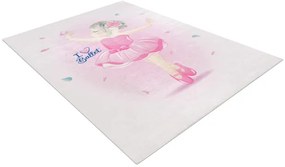 Detský koberec protišmykový BAMBINO 42830 Balerína, ružový