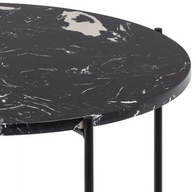 Odkládací stolek Avila III černý mramor