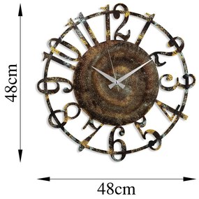 Nástěnné kovové hodiny Clock 15 - 1 vícebarevné