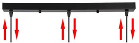 Candellux Čierno-hnedý závesný luster Aspa pre žiarovku 3x E27 33-00606